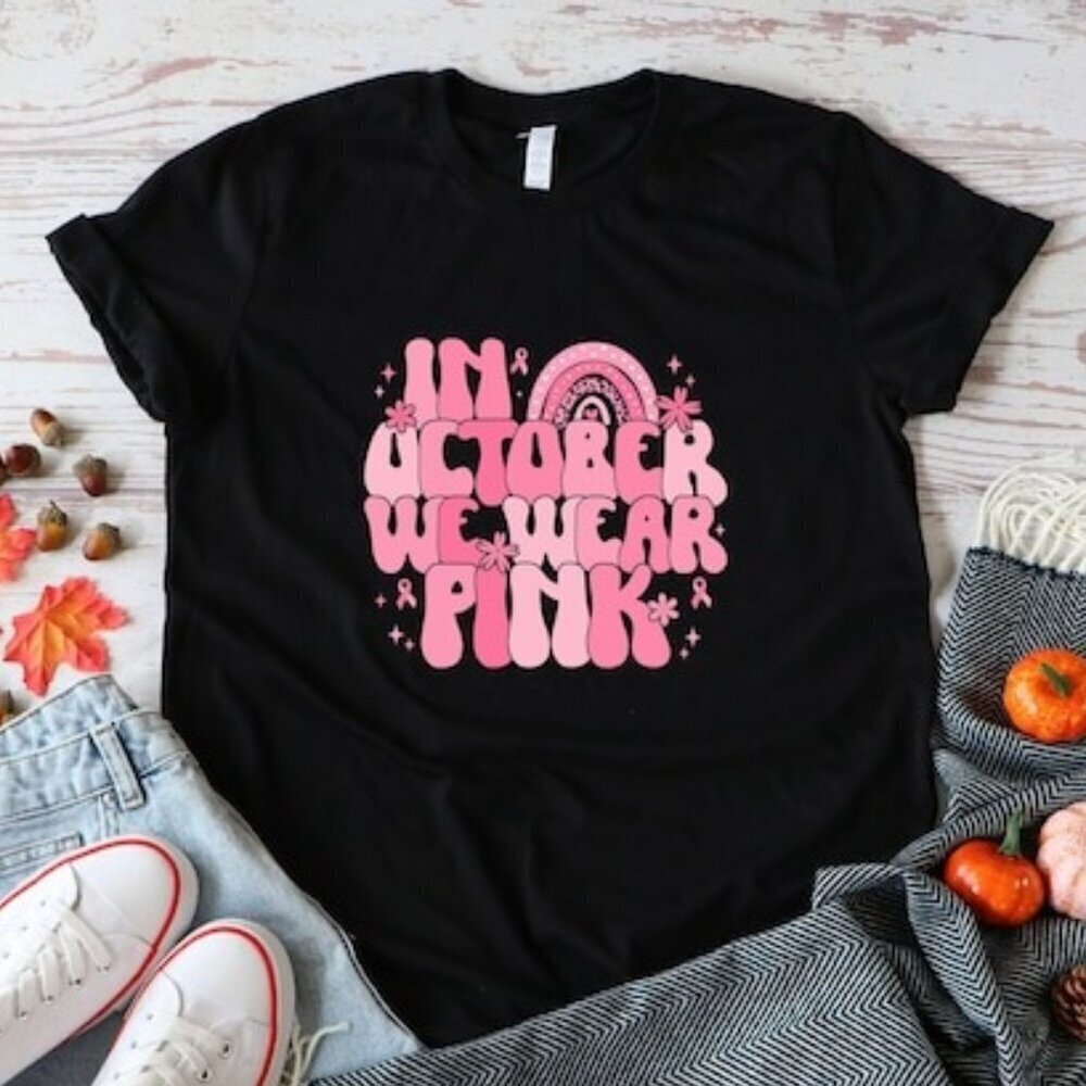 In October We Wear Shirt Breast Cancer Awareness Shirt 1